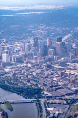 Fototapeta premium aerial view of major american city minneapolis minnesota