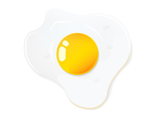 Top view of fried egg