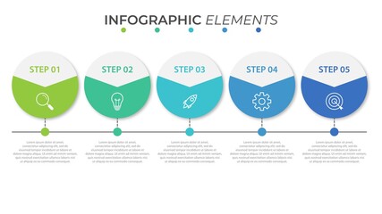 Vector Infographic thin line design with icons and 5 options or steps. Infographics for business concept. Can be used for presentations banner, workflow layout, process diagram, flow chart, info graph