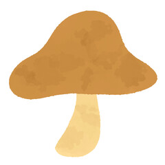 水彩風　秋の味覚のきのこ