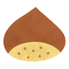 水彩風の森の切り株