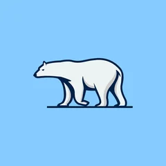 Foto op Canvas logo design polar bear vector © fadlan