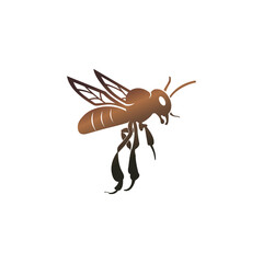 logo design native bee vector