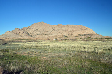 Mountain range Bektau- Ata. Tract Bektau- Ata. Central Asia Kazakhstan.