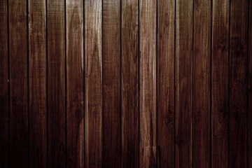 Old vintage brown wood lath wall cladding for background and texture images.