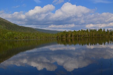 lake and clouds