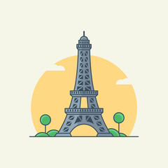 Fototapeta na wymiar Eiffel tower icon vector illustration