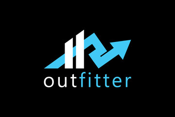 Initial Letter H R Out fitter Logo Monogram Design Vector