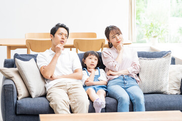 アジア人　仲良し親子　ポートレート