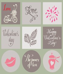 Naklejka premium vector illustration of Valentines day cards icon
