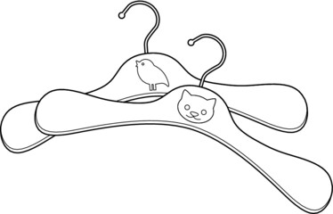 Kids closet wood hangers