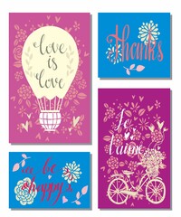 vector illustration of Valentines day cards icon