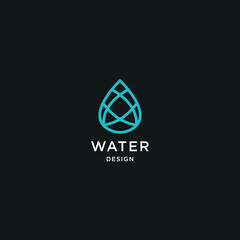 Water drop symbol logo design template icon. May be used in ecological, medical, chemical, food and oil design.