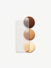  Natural correction concealer palette. 3D illustration