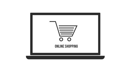 using laptop, phone , computer. Online shopping concept