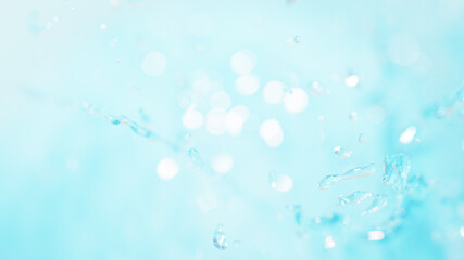 Blue water splash. 3D Illustration