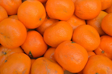 Orange fruit display in the market