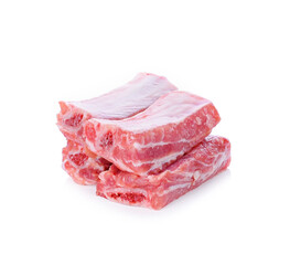 Pork rib meat isolated on white background