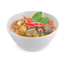 Red chicken curry : Delicious and famous Thailand food
