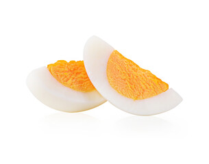 boiled egg isolated on white background