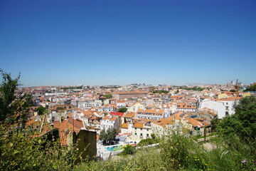 Fototapeta na wymiar Portugal, beautiful panorama cityscape of Lisbon