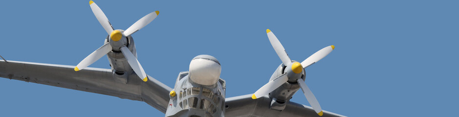 Retro airplane of naval aviation.