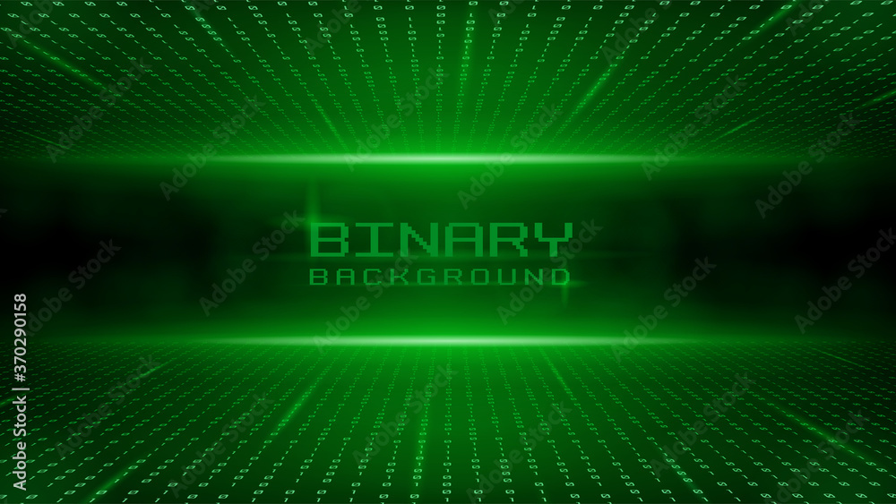 Wall mural matrix style binary code digital background