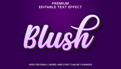 Blush Premium Purple Editable Font Text Effect