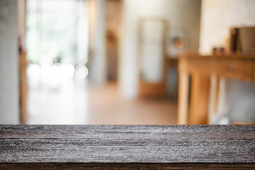 Cozy living room with Blurred background and wooden montage.