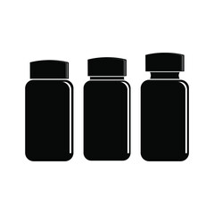 several small black bottle, poison