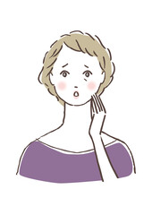 シニア女性　表情・ポーズ