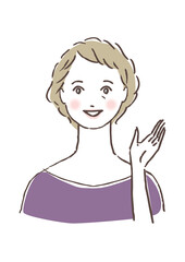 シニア女性　表情・ポーズ