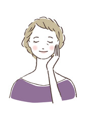 シニア女性　表情・ポーズ