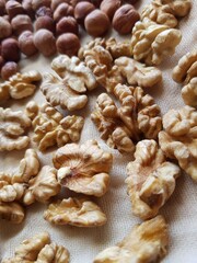 Mix of nuts for breakfast