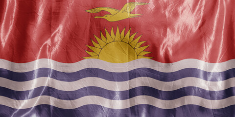 State flag fluttering in the wind. Colored background on textiles