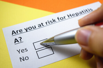 A person is answering question about hepatitis A.