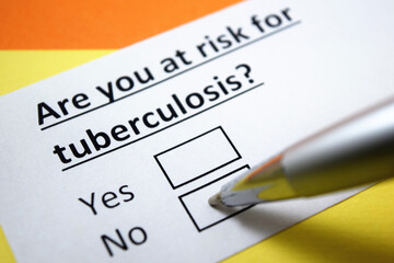 A person is answering question about tuberculosis.