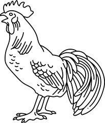 Chicken Line Art