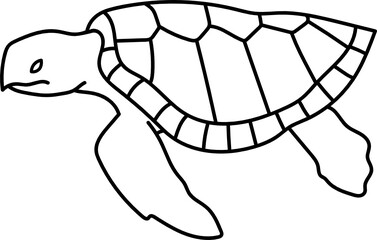 Turtle Minimal Line Art