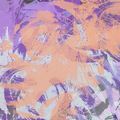 grunge texture of colored paint strokes and blurry stains with brushes of different sizes and shapes