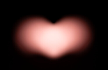 黒バックにほんのり浮かぶハートの光に見える背景 青色 Wall Mural Minianne