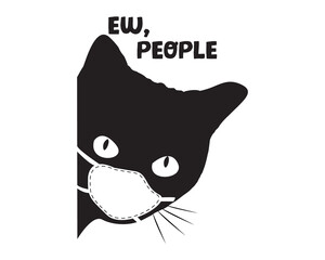 Ew, People / Funny Text Tshirt Design Poster Vector Illustration Art
