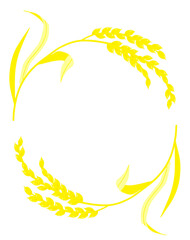 楕円のお米のフレーム