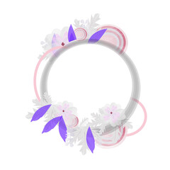 Flowers decorative circular border
