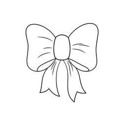 lush bow, knot of ribbon. vector illustration.