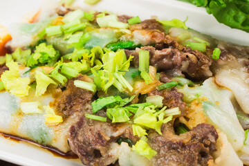 Chinese Food-The cantonese steamed vermicelli roll