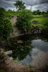 old stone bridge over The well