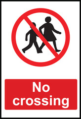 No crossing signs and symbols