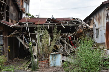 日本の岡山県玉野市の古くて美しい建物