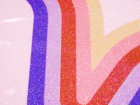 Glittery rainbow graphic resource for fantasy theme or as LGBTQ+ pride concept.